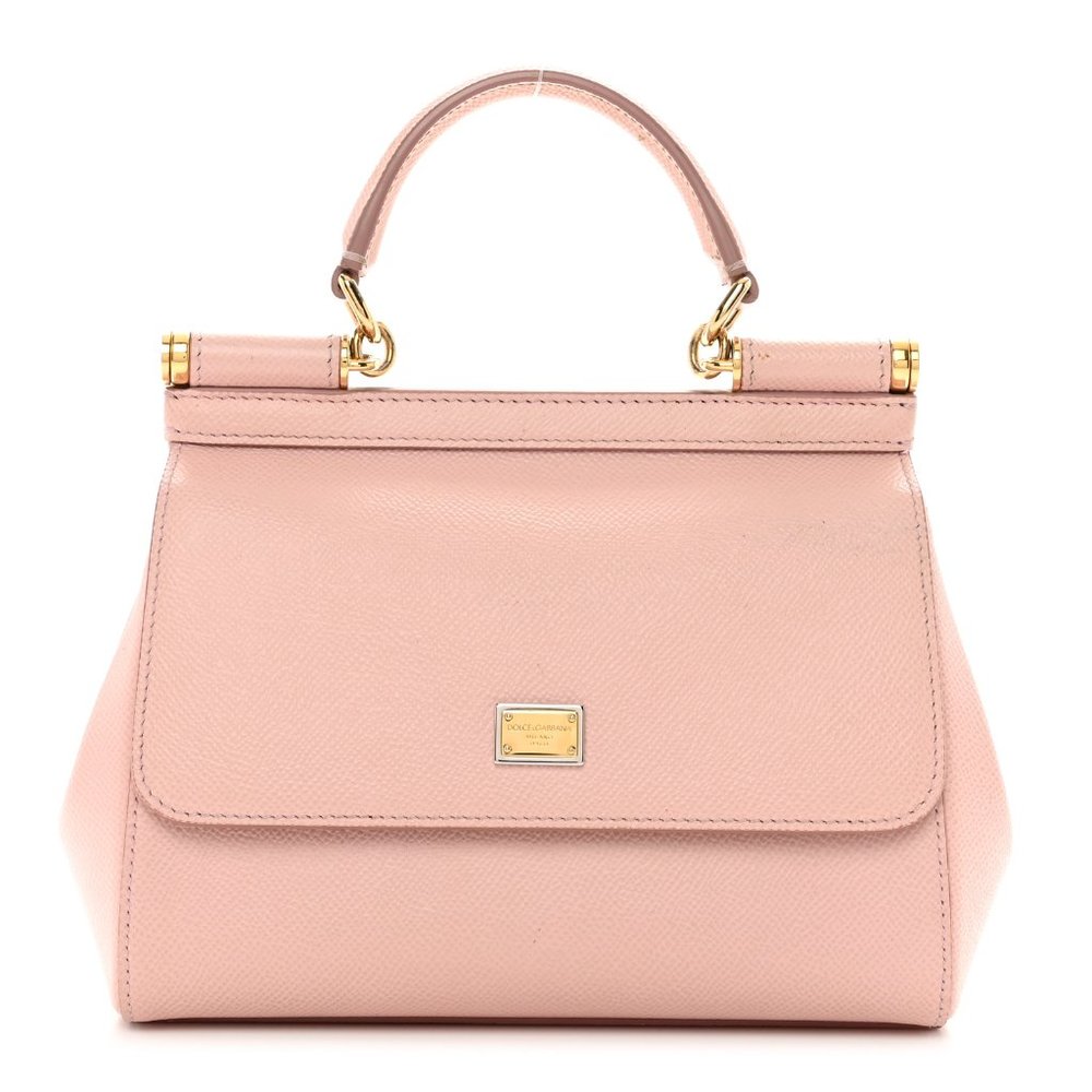AUTHENTIC DOLCE & GABBANA Light Pink Leather Handbag